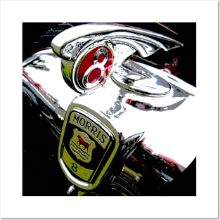 Morris 8 1930s-1940s British classic car badges Posters and Art